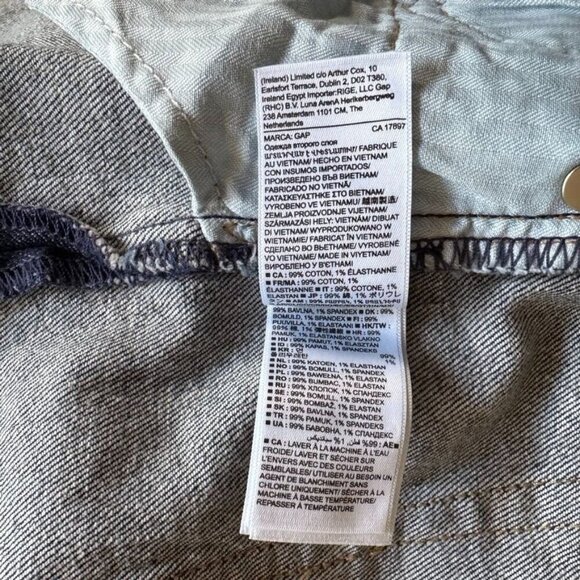 Gap Cheeky Straight High Rise Dark Indigo Blue Denim Button Fly Jeans Size 12 - Picture 12 of 14